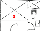 Kabine 6 mit Doppelkoje, 
Dusche und Toilette. 
Aufbettm�glichkeit: Etagenkoje